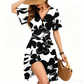 🎁2026 New Arrivals 50% OFF💥Women’s Ruffle Sleeve Sundress – Flattering V-Neck, Wrap Waist & Stretchy Smocked Back ✨