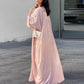 Elegant Loose Shiny Lightweight Flowy Coat