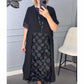 🌷Hot sale 50% off🌷Women’s Elegant V-neck Black Dress with Irregular Outwear 2-piece Set