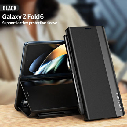 Shockproof and drop-proof foldable leather flip phone case