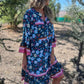 🔥2025 HOT SALE🔥Casual Floral V-Neck Button Closure Dress