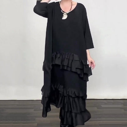 ⏳Time-Limited Special⏰New Arrivals Special Offer-Oversized Ruffle Layered Flowy Dress