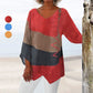 💖NEW ARRIVAL LIMITED TIME OFFER💖Women's Elegant Casual V-Neck Long Sleeve Artistic Pattern Print Top