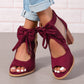 ✨Limited Sale 50% OFF✨Women’s Bow Open-Toe Chunky Heel Sandals