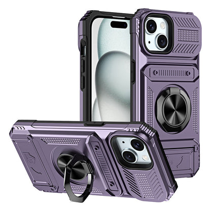 💥💥💥Phone Case with Card Holder & Ring Grip for iPhone