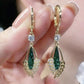 🔥2025 Hot sale🔥 Sparkly Green Dangle Huggie Earrings