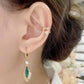 🔥2025 Hot sale🔥 Sparkly Green Dangle Huggie Earrings