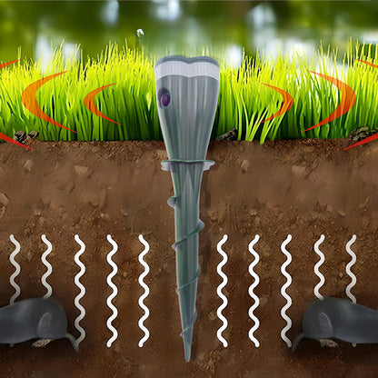 🌸Hot Sale 57% OFF☘️Solar Powered Waterproof Screw Mole Repellent