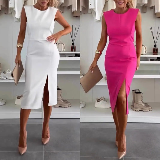 💕Limited Sale 50% OFF💕Women’s Sleeveless Bodycon Dress with Slit