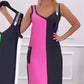 🌸Spring Specials💐 V-Neck Color Blocked Sleeveless Knit Dress