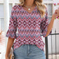 ❤️2025 New Products❤️Women's Elegant Ruffle Sleeve V-Neck Tops