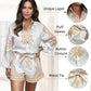 🔥NEW ARRIVAL LIMITED TIME OFFER-50% OFF💕Patterned Tie Waist Button Up Shorts Co-ord