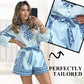 🔥NEW ARRIVAL LIMITED TIME OFFER-50% OFF💕Patterned Tie Waist Button Up Shorts Co-ord