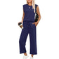 💕2025 Hot Sale 50% OFF🔥2025 New Women's  Sleeveless Top & Wide-Leg Pants 2-Piece Set