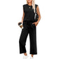 💕2025 Hot Sale 50% OFF🔥2025 New Women's  Sleeveless Top & Wide-Leg Pants 2-Piece Set
