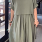 Women's Round Neck Loose Top & Long Skirt Set