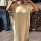 🎁2026 New Arrivals 50% OFF💥Women’s Solid Short-Sleeve Hooded Long Dress💐