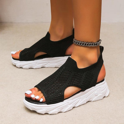 🎁2026 New Arrivals 50% OFF💥Women’s Casual Breathable Hollow Knitted Platform Sandals