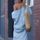 💜LAST DAY PROMOTION - 50%OFF💜Women's Diagonal Shoulder Top with Split Denim Long Skirt