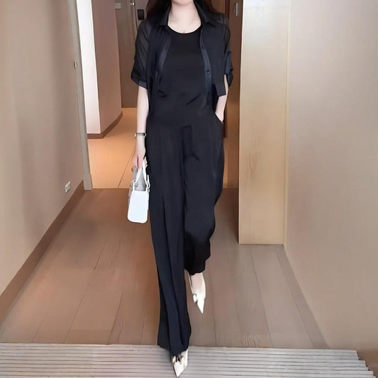 🔥2025 Hot Sale 50% OFF✨Women's 3-Piece Shirt Jacket, Vest and Pants Set