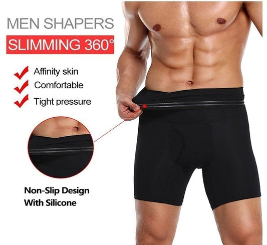 Men's High Waist Shapewear Boxer Briefs