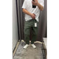 Men's Solid Casual Cargo Pants
