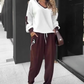 🍁NEW HOT SALE🔥Color-Block Pullover Hoodie & Jogger Pants Set