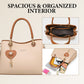 🎁2026 New Arrivals 50% OFF💥Elegant Heart Charm Tote Bag | Soft Faux Leather Crossbody with Adjustable Strap | Spacious Women's Shoulder Handbag💖