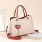 🎁2026 New Arrivals 50% OFF💥Elegant Heart Charm Tote Bag | Soft Faux Leather Crossbody with Adjustable Strap | Spacious Women's Shoulder Handbag💖