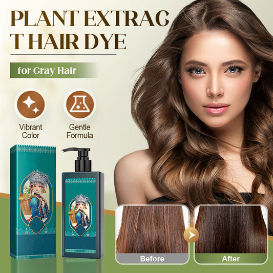 🌿 BUY 2 GET 1 FREE! ✨ Plant Extract Hair Dye for Gray Hair - Natural Formula with Nourishing Botanicals for Damage-Free Color & Shine 💆‍♀️💫