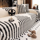 🎁2026 New Arrivals 50% OFF💥Soft Plush Non‑Slip Couch Cover‑Thick Striped Sofa Throw Cover, Cozy Winter‑Friendly Furniture Protector for Living Room, Anti‑Slip Universal Sofa Slipcover