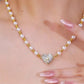 Magnetic Heart Pearl Necklace
