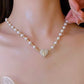Magnetic Heart Pearl Necklace