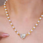 Magnetic Heart Pearl Necklace