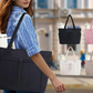 🎁2026 New Arrivals 50% OFF💥Wandering Nature Puffer Tote Bag with Cup Holder & Laptop Compartment & Trolley Sleeve for Travel, Work, Nurse, Women