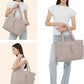 🎁2026 New Arrivals 50% OFF💥Wandering Nature Puffer Tote Bag with Cup Holder & Laptop Compartment & Trolley Sleeve for Travel, Work, Nurse, Women