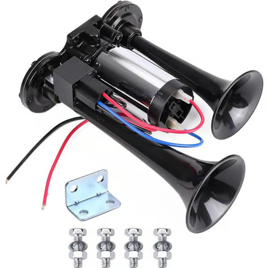 ⏳Time-Limited Special⏰Train Air Horn 120dB – Fits Trucks, Cars & Boats | 12V/24V, Waterproof & Tool-Free Install 🚛🔊