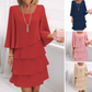 💃Spring Hot Sale💃Romantic Tiered Ruffle Flared Sleeve Dress – Eye-Catching Daily & Date Outfit