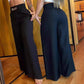 👖 60% OFF! 💃 Women's trousers – High waist, wide leg, with belt accent & versatile look ✨
