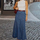 🎁2026 New Arrivals 50% OFF💥Women's High-Waist A-Line Denim Maxi Skirt