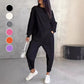 ✨🔥Women Long-Sleeve Irregular Hem Sweatshirts & Pants Set💞