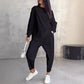 ✨🔥Women Long-Sleeve Irregular Hem Sweatshirts & Pants Set💞