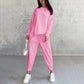 ✨🔥Women Long-Sleeve Irregular Hem Sweatshirts & Pants Set💞