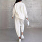 ✨🔥Women Long-Sleeve Irregular Hem Sweatshirts & Pants Set💞