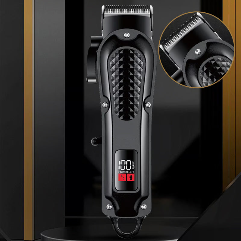 Black electric hair clipper front view