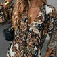 👗 Elegant Printed V-Neck Dress – Timeless Sophistication! 🌸✨
