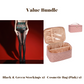 📢📢50% OFF!!⏰Value Bundle: 8D Oil-Sheen Rose Lace Stockings + Cosmetic Bag