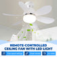 🎁2026 New Arrivals 50% OFF💥Remote-Controlled 2-in-1 Ceiling Fan with LED Light – Adjustable, Quiet, Space-Saving ✨