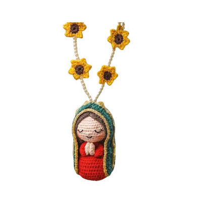 🎁2026 New Arrivals 50% OFF💥Hand-crocheted Virgin Mary hanging ornament — stitch by stitch, made with care. Perfect for your car mirror or home — a little peace to carry with you everywhere. ✨