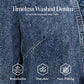 🧥 50% OFF NOW! 🌸 Women's Ruffle Trim Open-Front Denim Jacket – Lightweight, feminine & versatile – chic for any outfit 👗